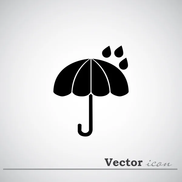 Pluie, icône parapluie — Image vectorielle