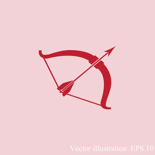 Icono de arco y flecha — Vector de stock