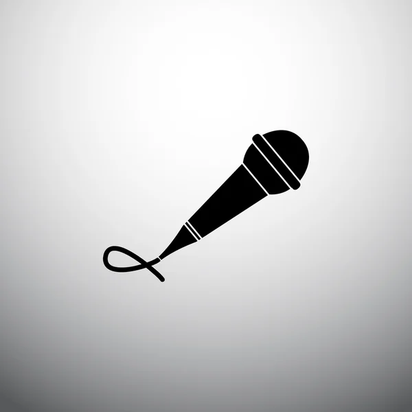 Chanter, icône de microphone — Image vectorielle