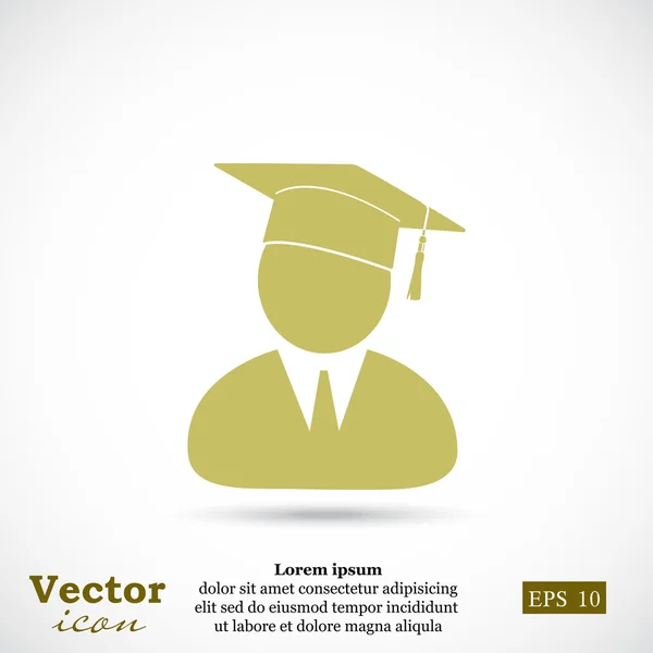 Estudiante graduado icono — Archivo Imágenes Vectoriales