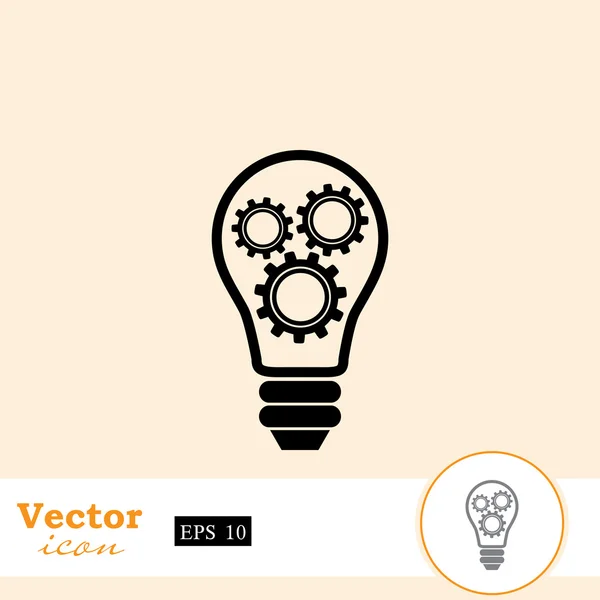 Kuggar i glödlampa ikonen — Stock vektor