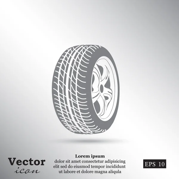 Autó kerék ikon — Stock Vector