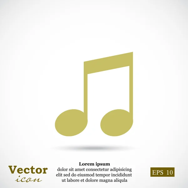 Música notas icono — Vector de stock