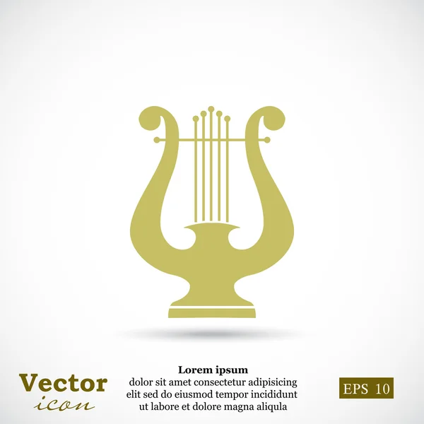 Icône de harpe grecque — Image vectorielle