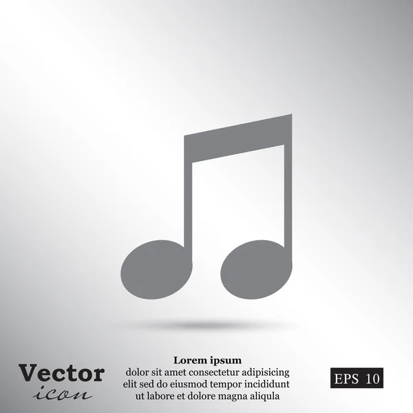 Música notas icono — Vector de stock