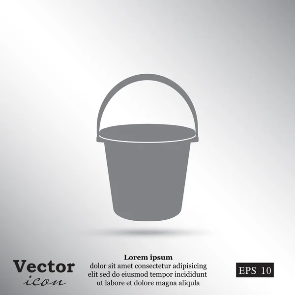 Plastic bucket icon — Stock Vector