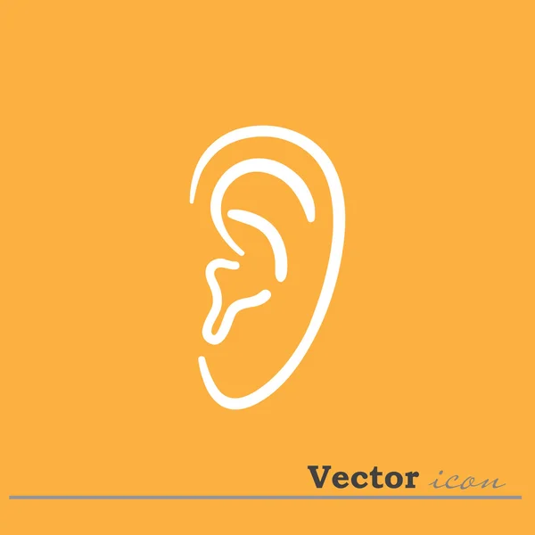 Icono del oído humano — Vector de stock