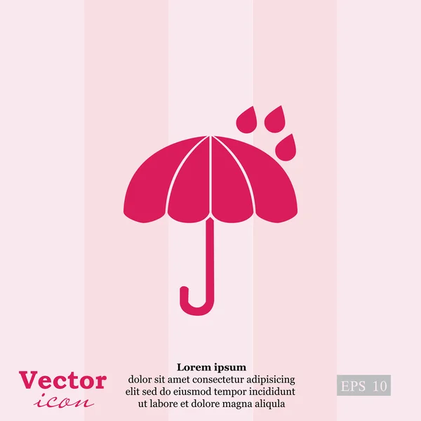 Deszcz, parasol ikona — Wektor stockowy