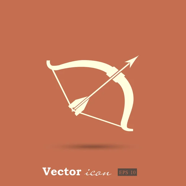 Икона лука и стрелы — стоковый вектор