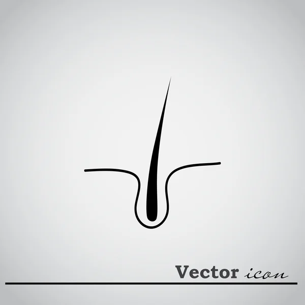 Één haar pictogram — Stockvector