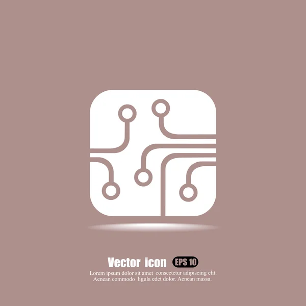 Circuit board icon — Stock Vector