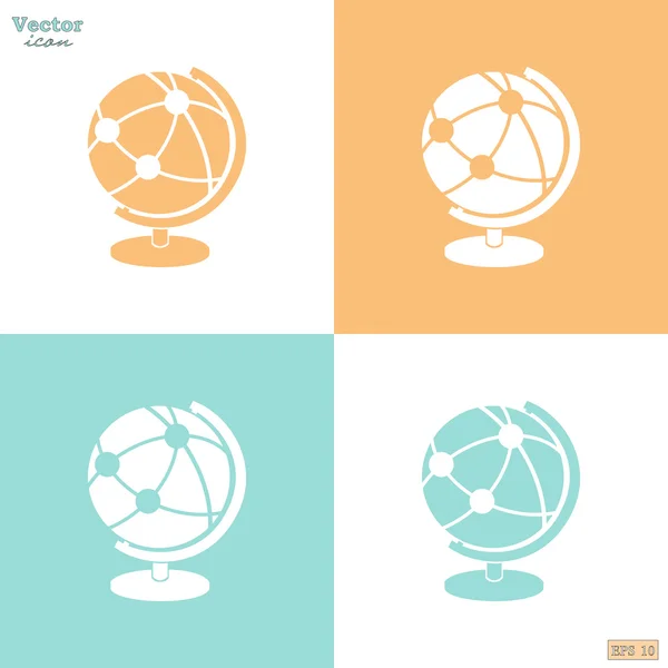 Icônes Globe géographique — Image vectorielle