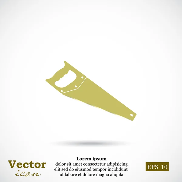 Icono de sierra — Vector de stock