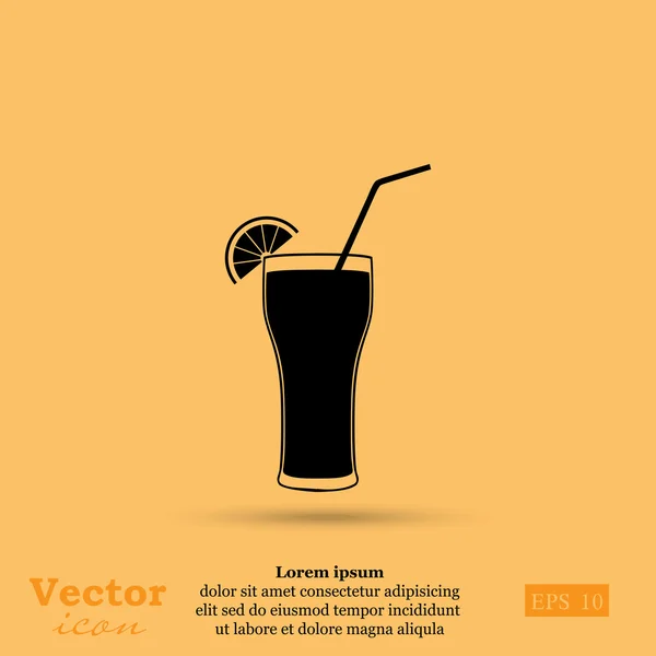 Glass of fresh juice icon — Stock Vector