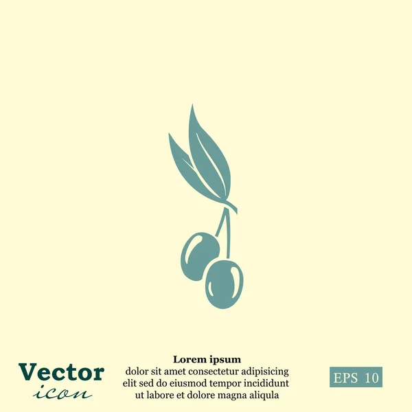Icona delle olive fresche — Vettoriale Stock