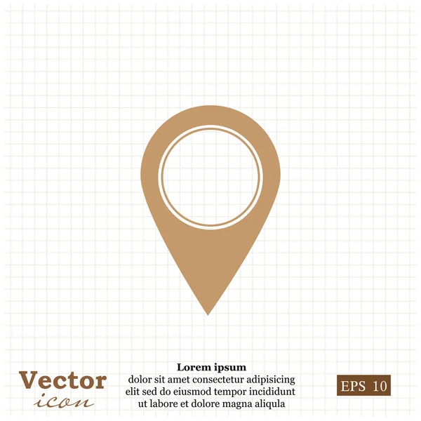 Mapa icono puntero — Vector de stock