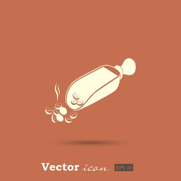 Kávébab ikon — Stock Vector