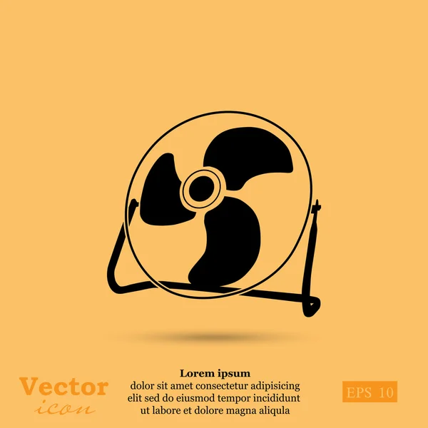 Ventilator, Ventilator-Symbol — Stockvektor