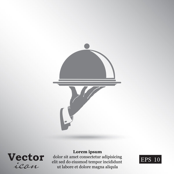 рука с иконкой лотка
