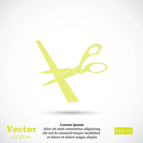 Scissors cutting tape icon — Stock Vector