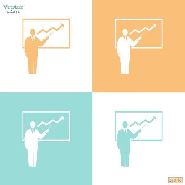 Icônes de présentation d'entreprise — Image vectorielle