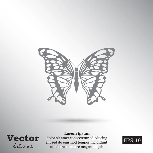 Ícone de borboleta voadora — Vetor de Stock