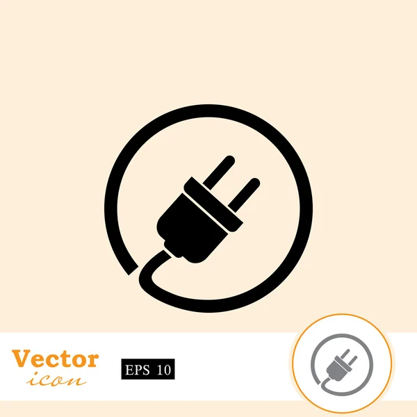 Elektricitet plug ikonen — Stock vektor