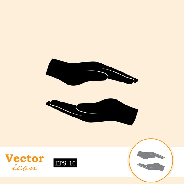 Tomma händer-ikonen — Stock vektor