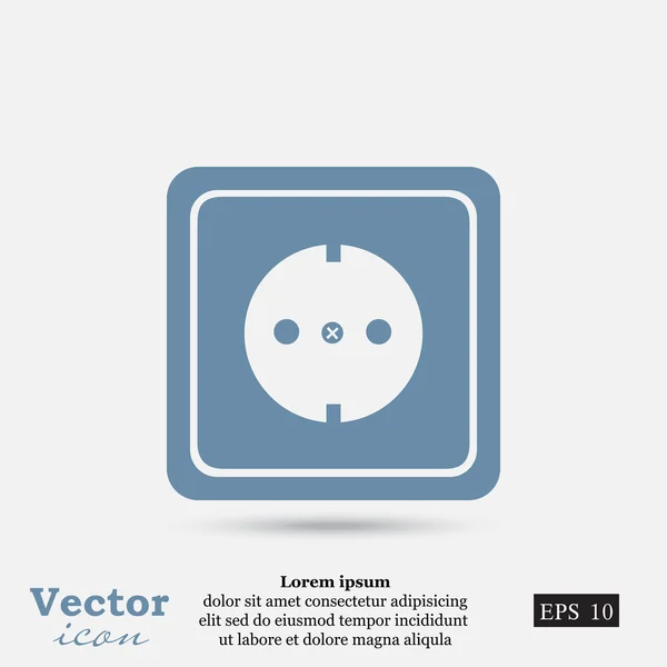 Icono del enchufe de pared — Vector de stock