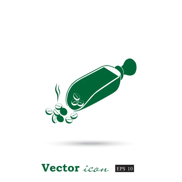 Icono granos de café — Vector de stock