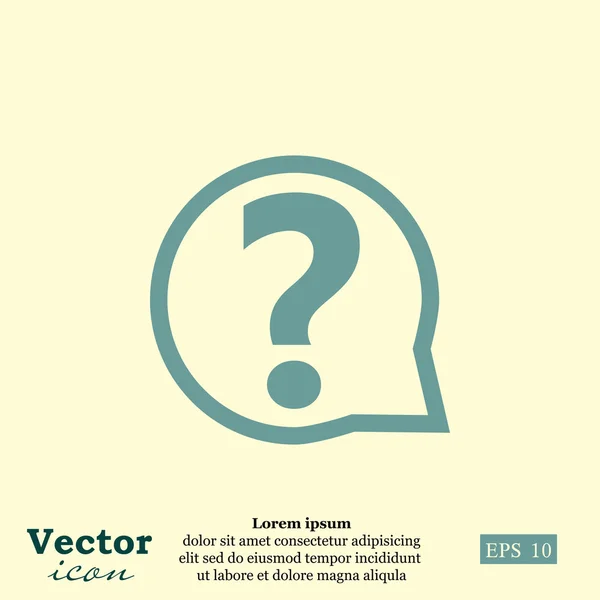 Pictogram vraagteken — Stockvector