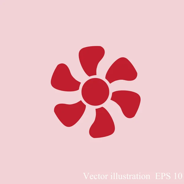 Ventilador, icono del ventilador — Vector de stock