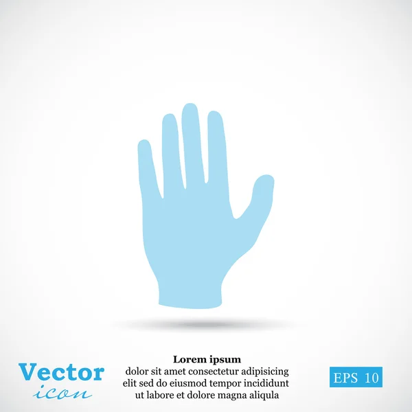 Ícone de mão humana — Vetor de Stock