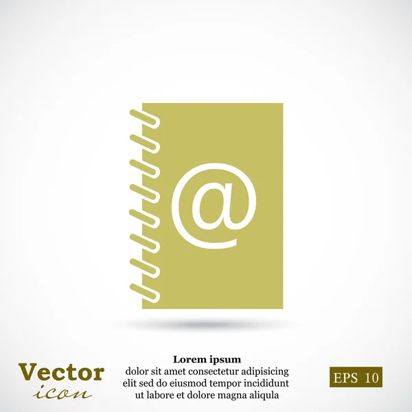 Icono de la libreta — Vector de stock