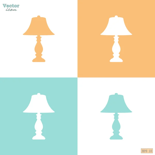 Icone della lampada da tavolo — Vettoriale Stock