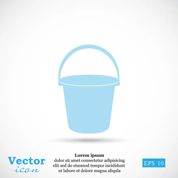 Icono de cubo de plástico — Vector de stock