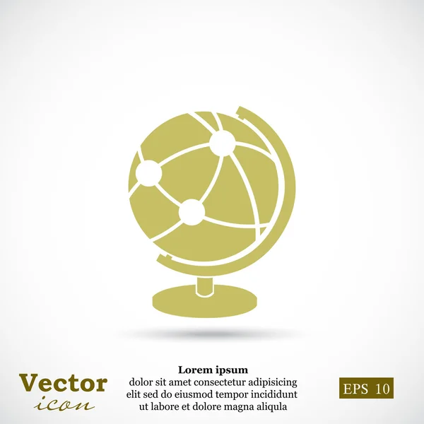 Icona del globo geografico — Vettoriale Stock