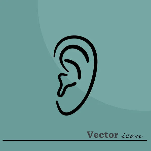 Ikon telinga manusia - Stok Vektor
