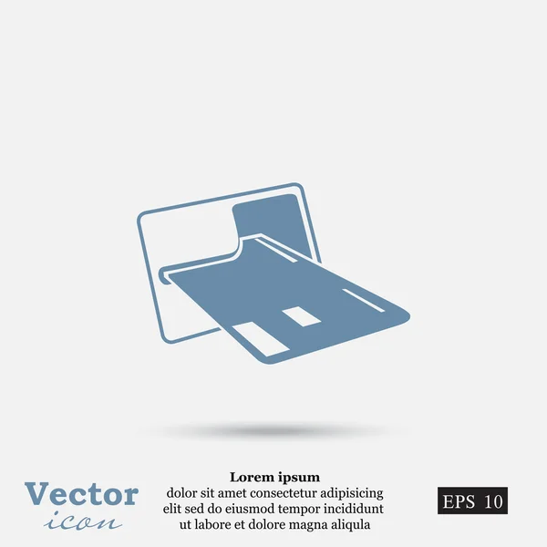 Icono de tarjeta de crédito — Vector de stock