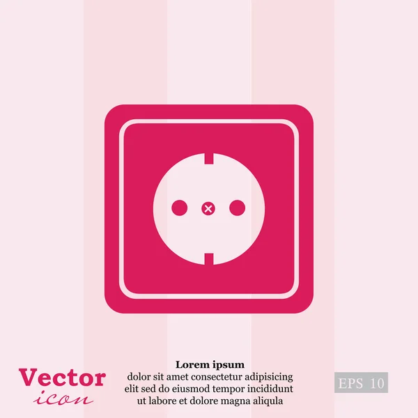 Icono de toma de corriente eléctrica — Vector de stock