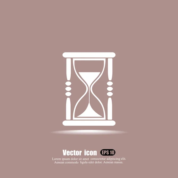 Tempo, ícone de ampulheta — Vetor de Stock