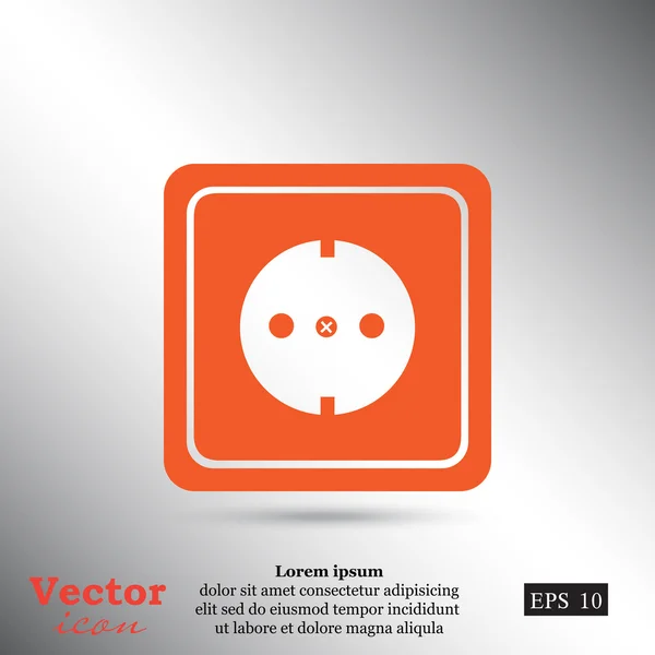 Icono del enchufe de pared — Vector de stock