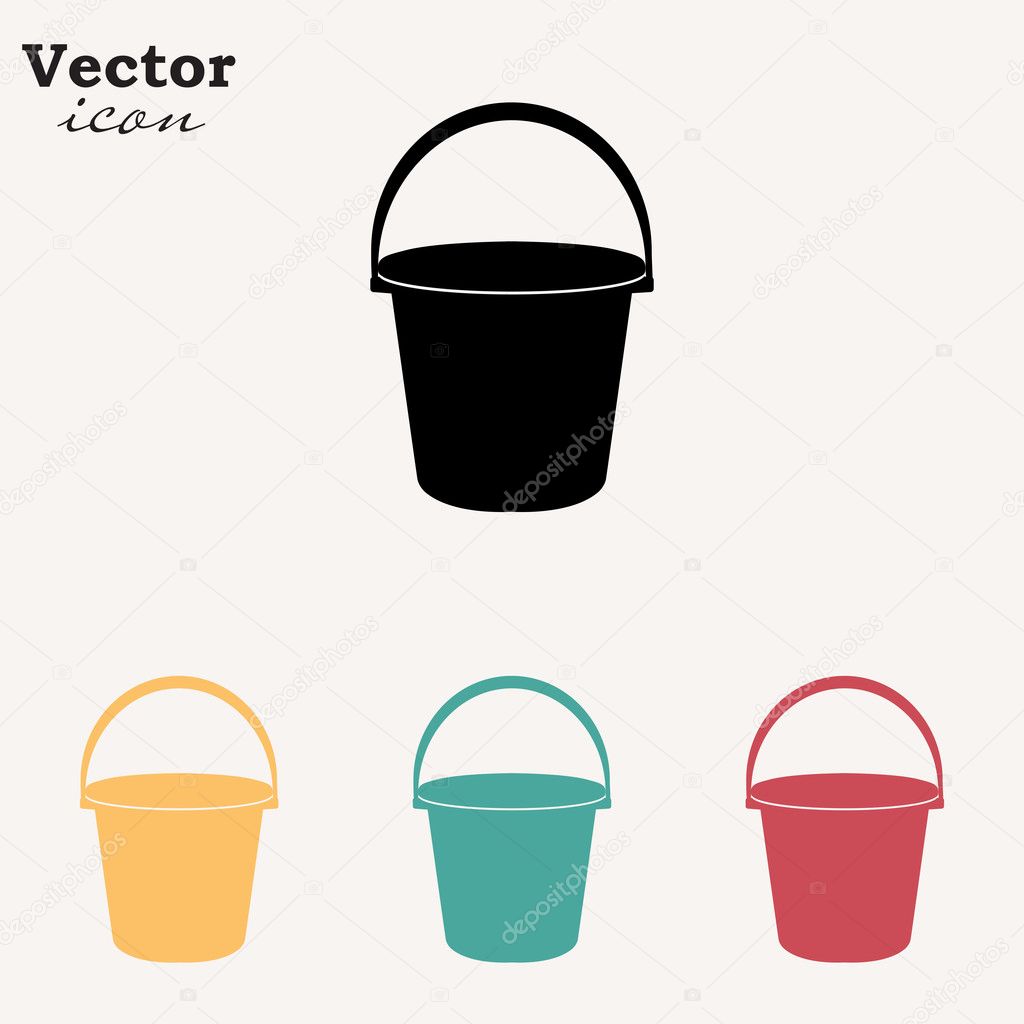 plastic bucket icons