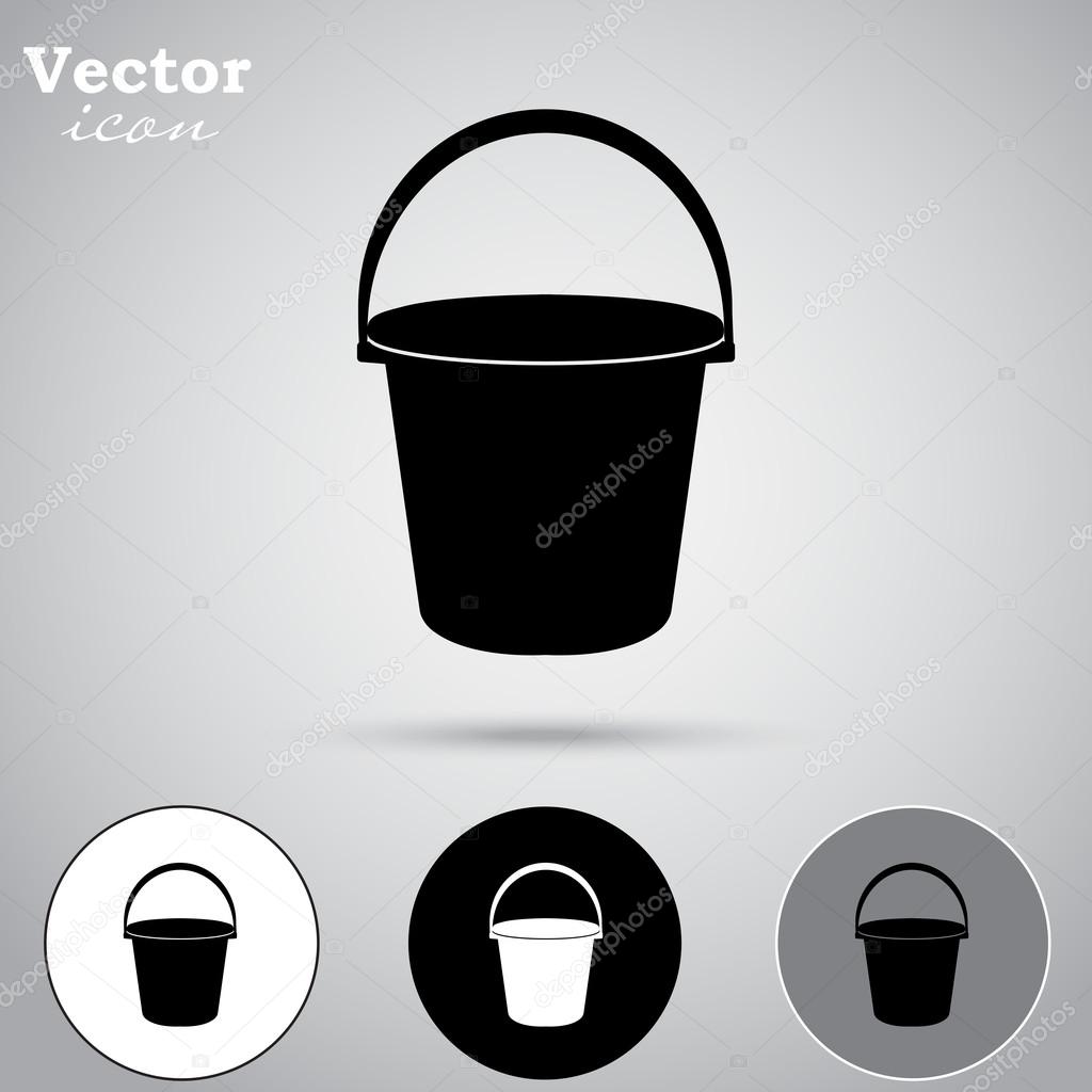 plastic bucket icons