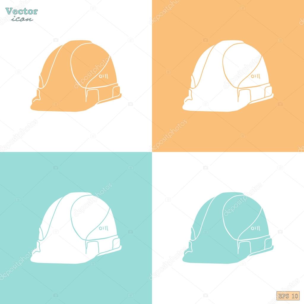 protective helmet icons