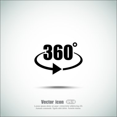 360 derece açı simgesi