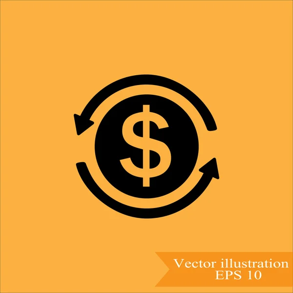 Icono de conversión de dinero — Vector de stock