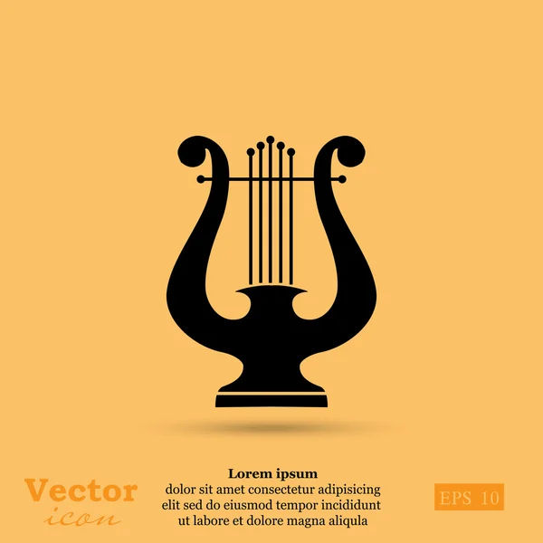 Görög hárfa ikon — Stock Vector