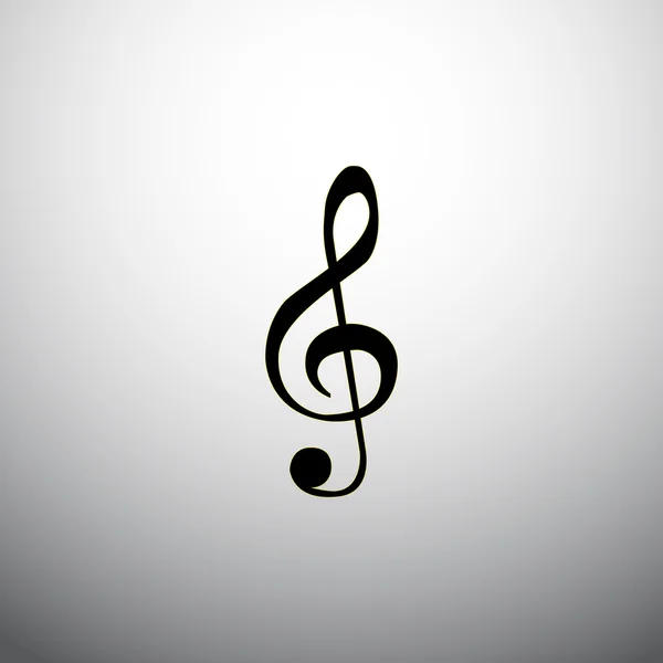 Treble clef значок — стоковий вектор