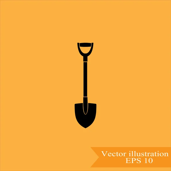 Лопата, икона лопаты — стоковый вектор